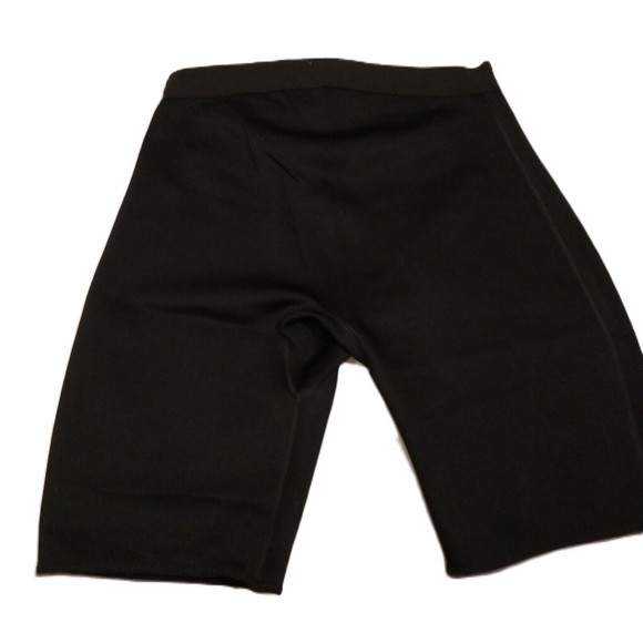 Golds Gym. Neoprene Shorts. Unisex M/L Compression Weightlifting Black With Logo - Picture 2 of 3